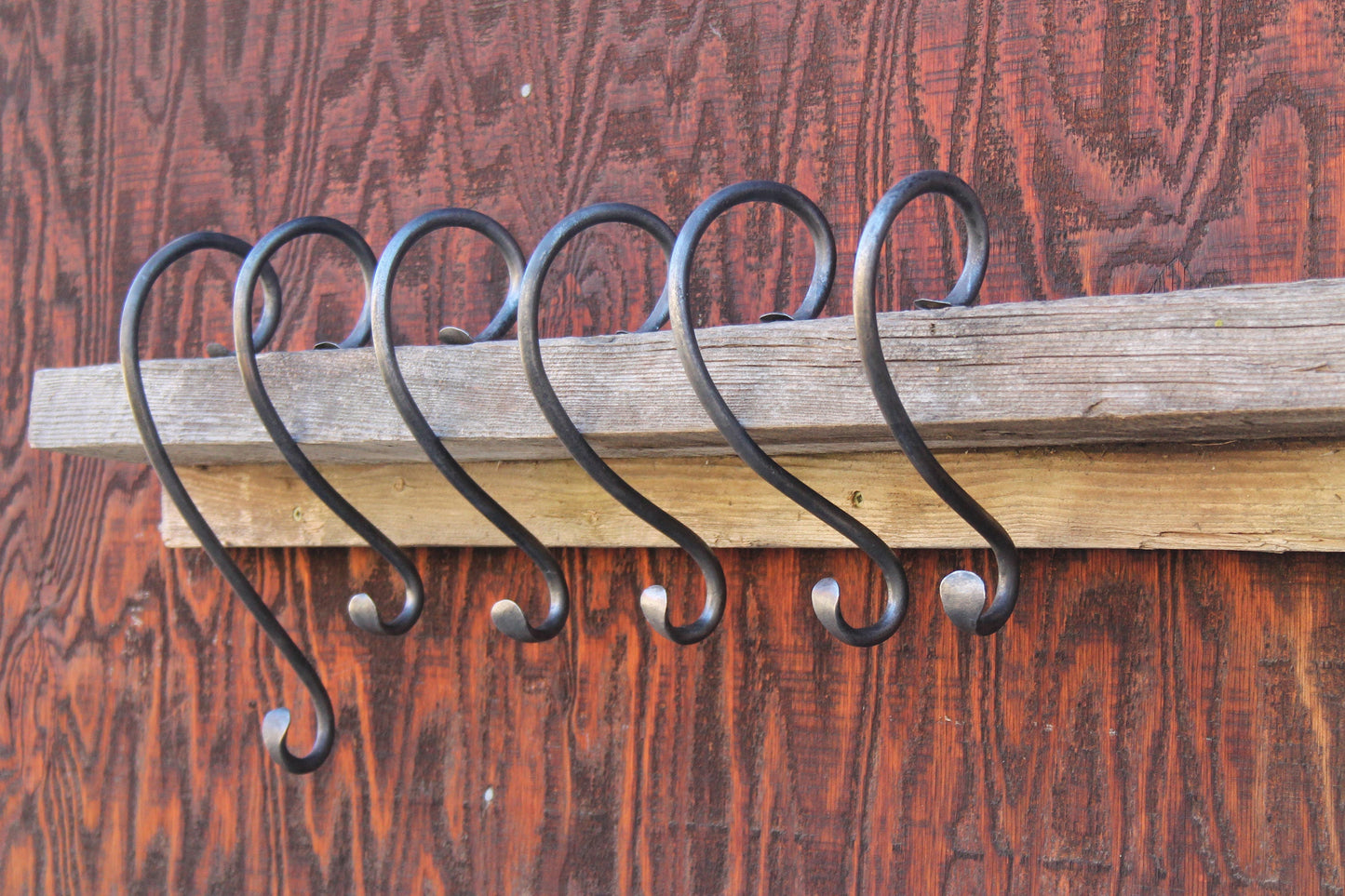 Set of Five 8" Christmas Stocking Hangers - Vintage Stocking Holder - Eight Inch Mantel Hook - Handmade in USA