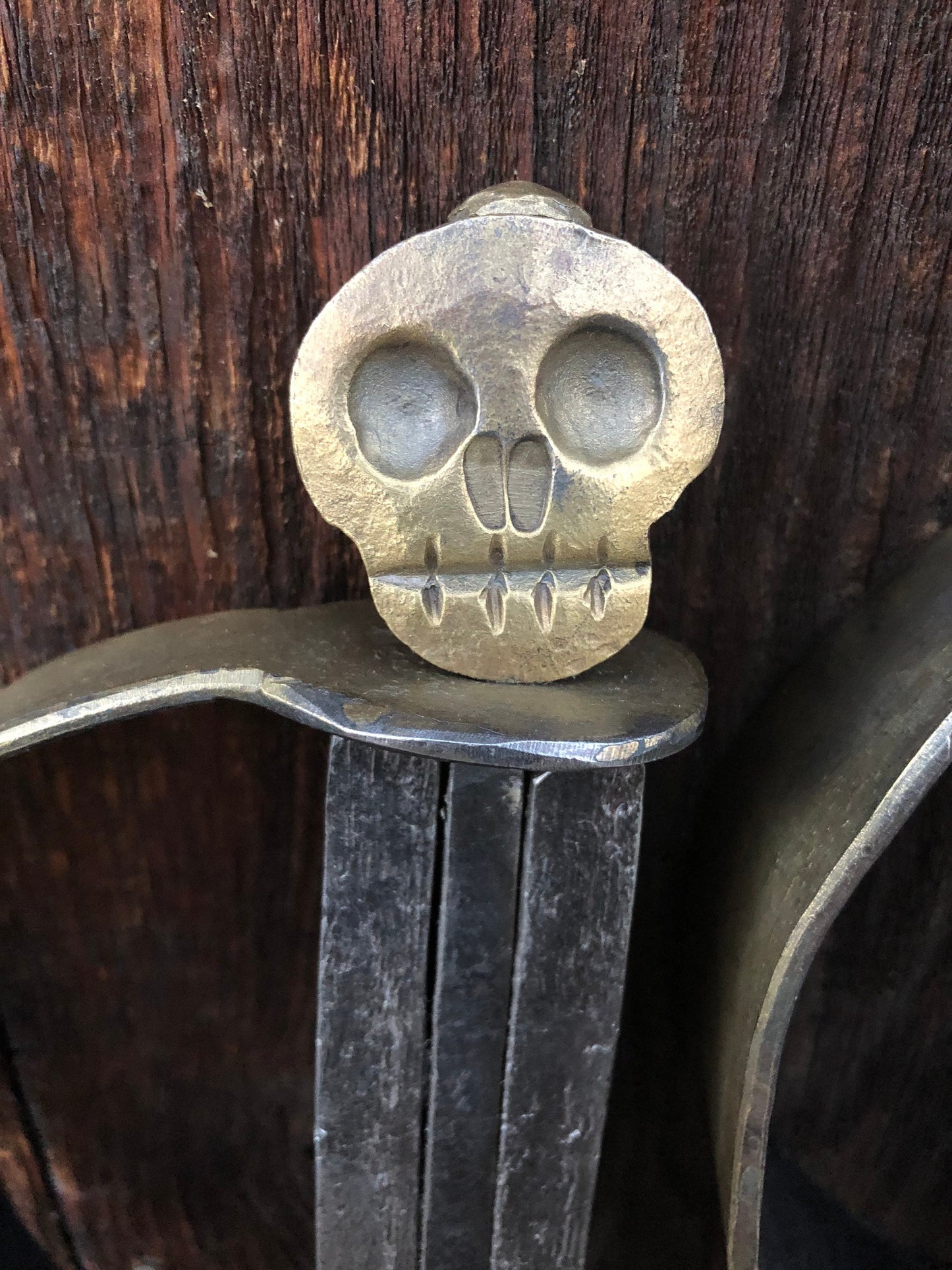 Fireplace Set Hand Forged Pirate Sword Style - Nautical Art - Wall Mounted - Handmade In USA