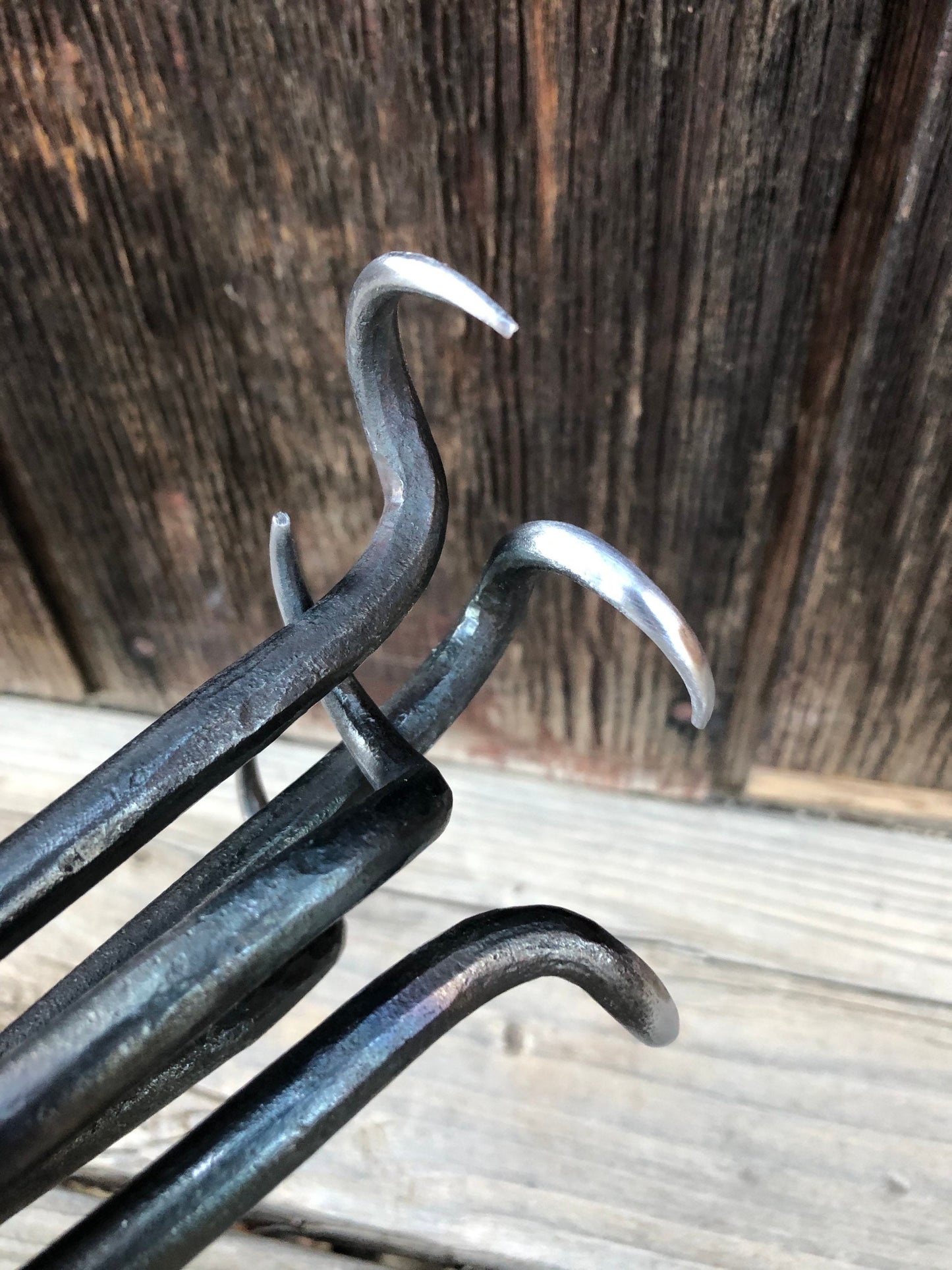 Meat Flipper BBQ Steak Hook Turner Pigtail - Smoker -Flipper - Barbecue BBQ - Pigtail Turner - Handmade In USA