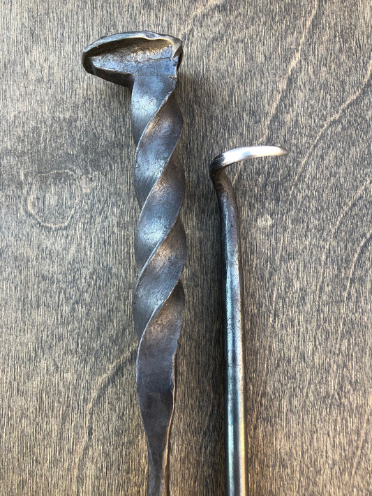 Meat Flipper BBQ Steak Hook Turner Pigtail - Smoker -Flipper - Barbecue BBQ - Pigtail Turner - Handmade In USA