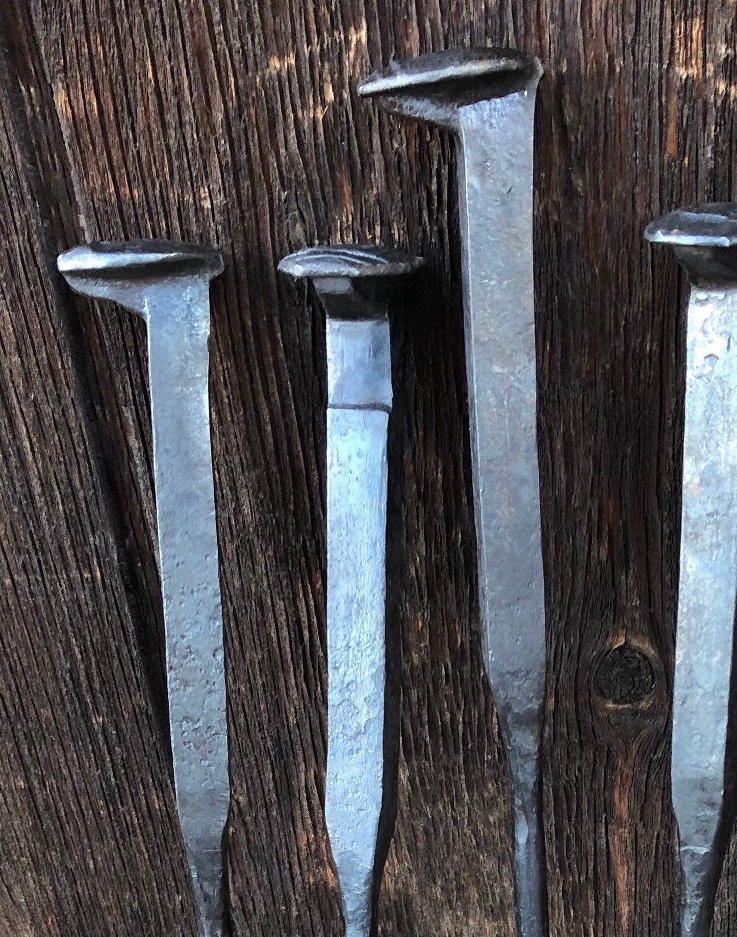 Fire Poker Hand Forged Iron Fire Pit Tool - Blacksmith -Railroad Spike Handle  - Bonfire - Handmade In USA