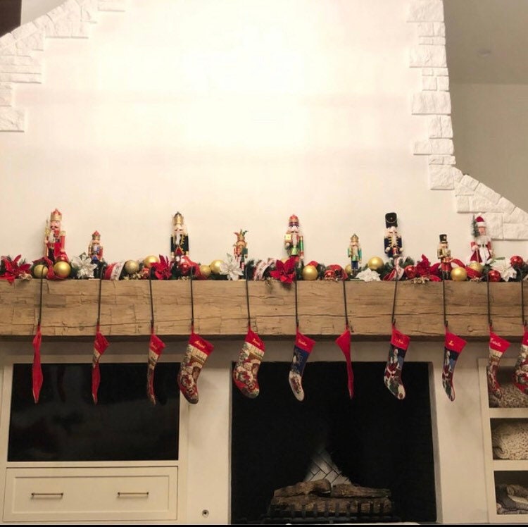 Christmas Stocking Hanger 18" - Large Christmas Stocking Hanger - Vintage - Holder - S Hook - Handmade in USA