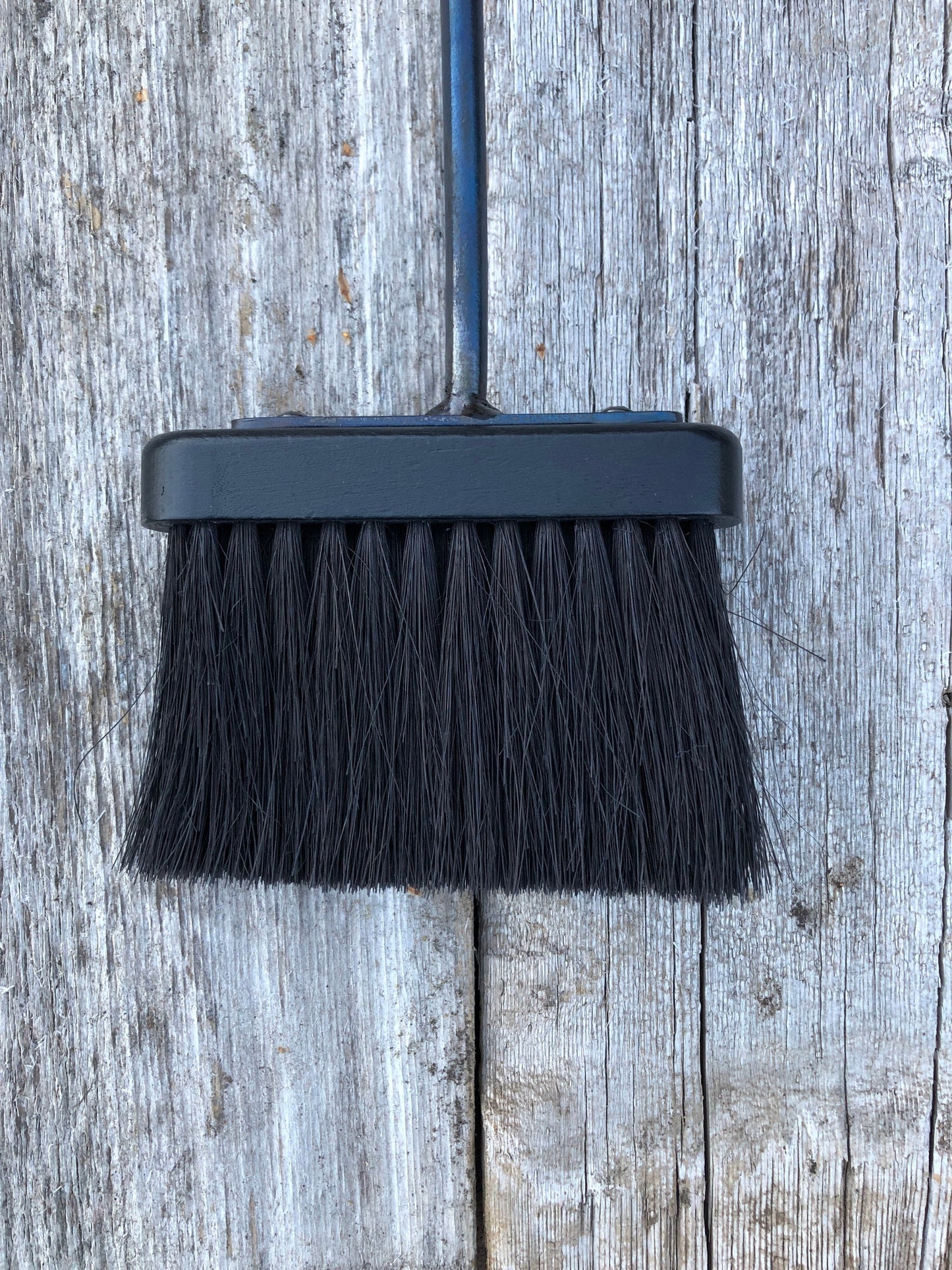 Fireplace Broom Brush Ash Tool - Hand Forged Iron - Brush - Handmade In USA