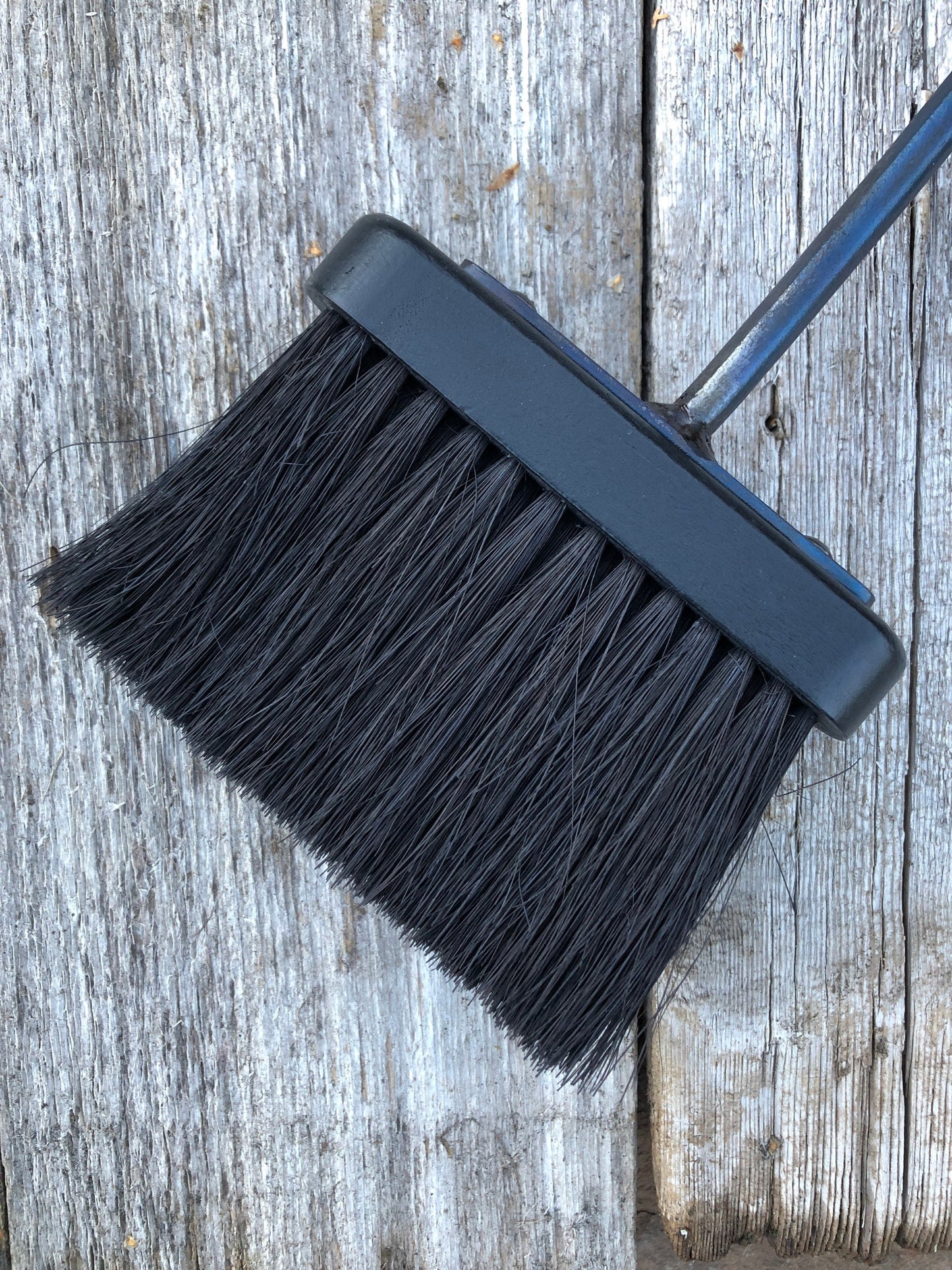 Fireplace Broom Brush Ash Tool - Hand Forged Iron - Brush - Handmade In USA