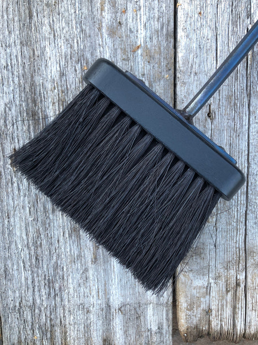 Fireplace Broom Brush Ash Tool - Hand Forged Iron - Brush - Handmade In USA