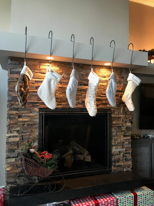 Christmas Stocking Hanger 18" - Large Christmas Stocking Hanger - Vintage - Holder - S Hook - Handmade in USA