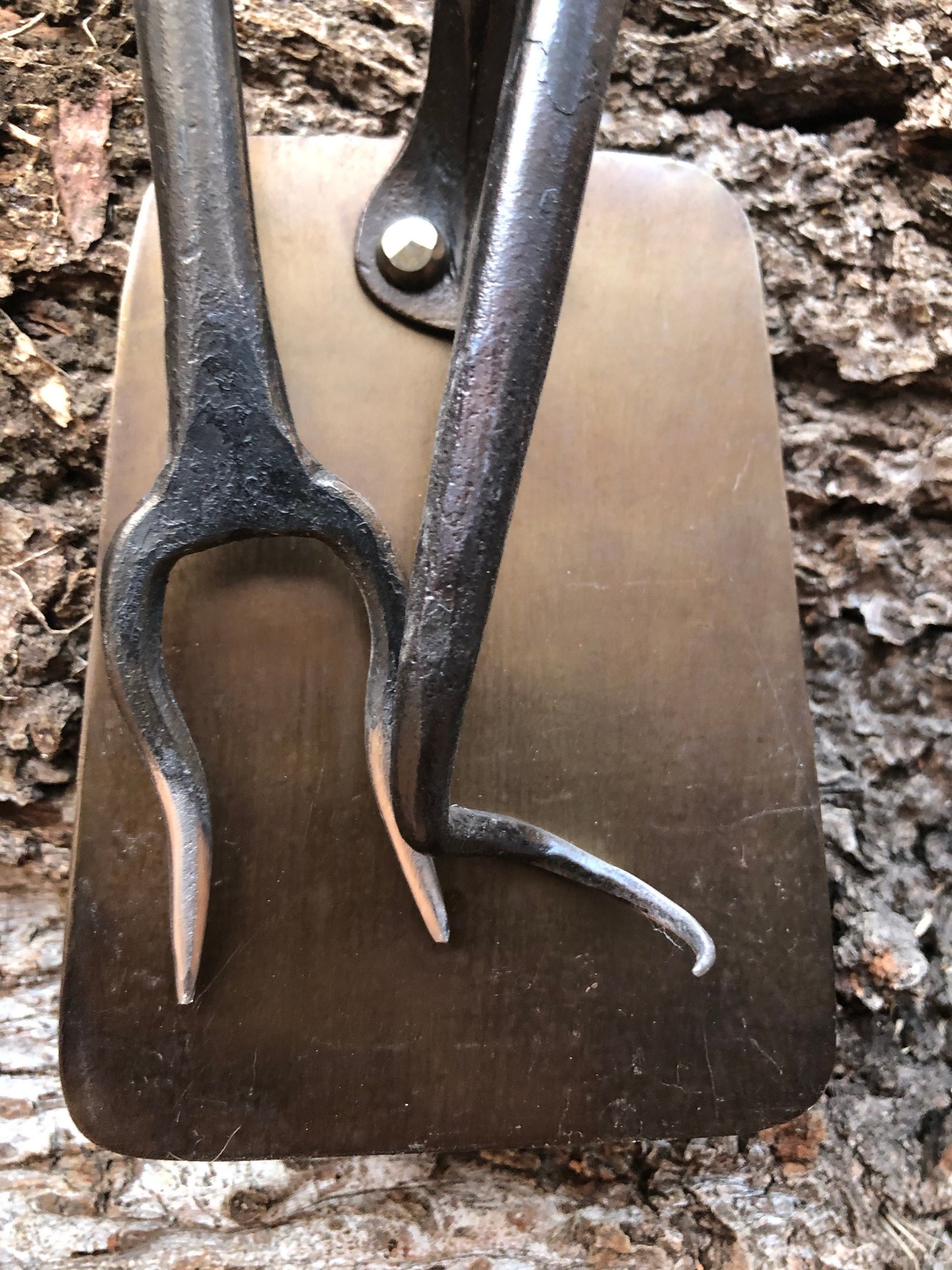 Barbecue Tool Set - Fork, Flipper, Spatula - Railroad Spike Fork, Flipper, and Spatula - Handmade in USA