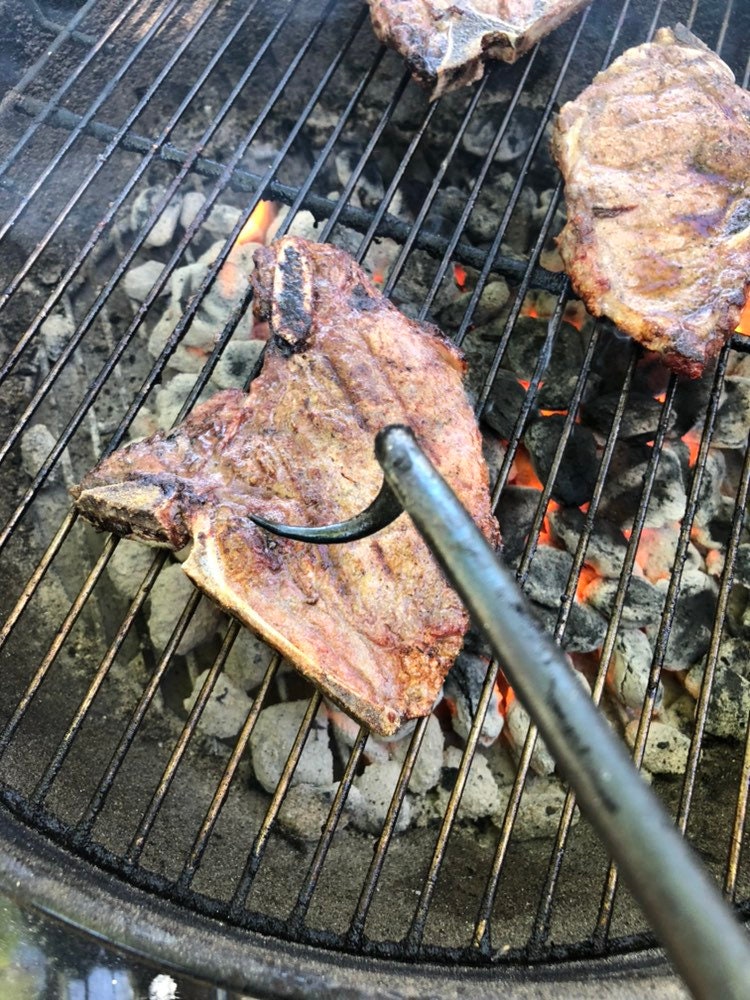 Meat Flipper BBQ Steak Hook Turner Pigtail - Smoker -Flipper - Barbecu –  Four Kings Forge