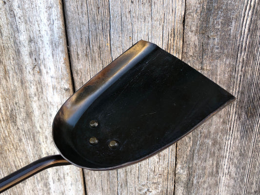 Fireplace Shovel Ash Shovel Hand Forged - Fire Iron - Custom Handle - Railroad Spike - Made In USA
