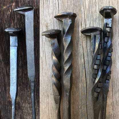 Fireplace Tool Set Straight Railroad Spike Handles - Broom, Shovel, Poker, Ash Rake, Tongs, Wall Mounted Rack - Handmade In USA